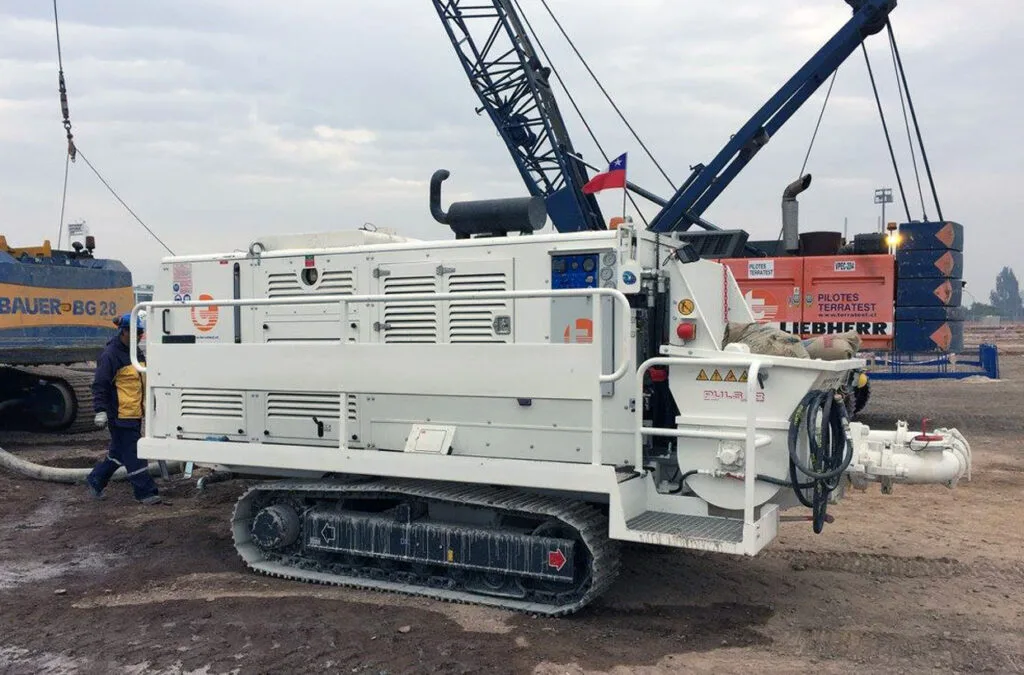 Cartrack track mounted concrete pump